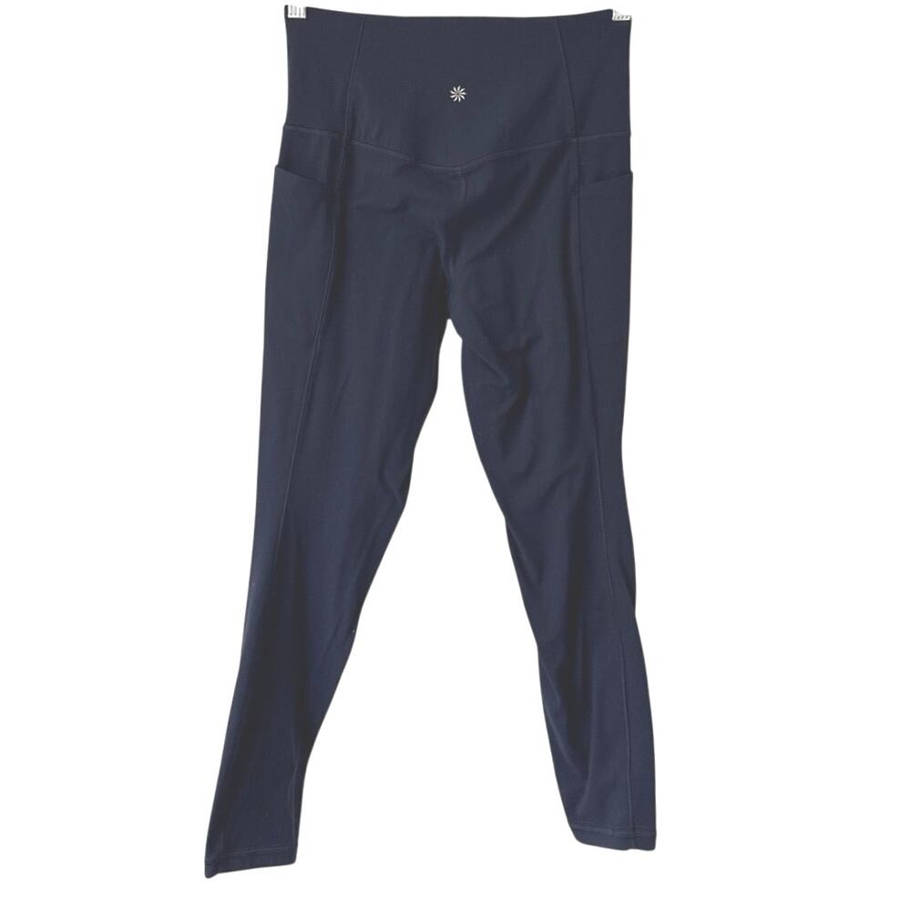 Athleta Salutation Stash 7/8 Tight Navy Blue Size Small Yoga Activewear - Picture 4 of 7